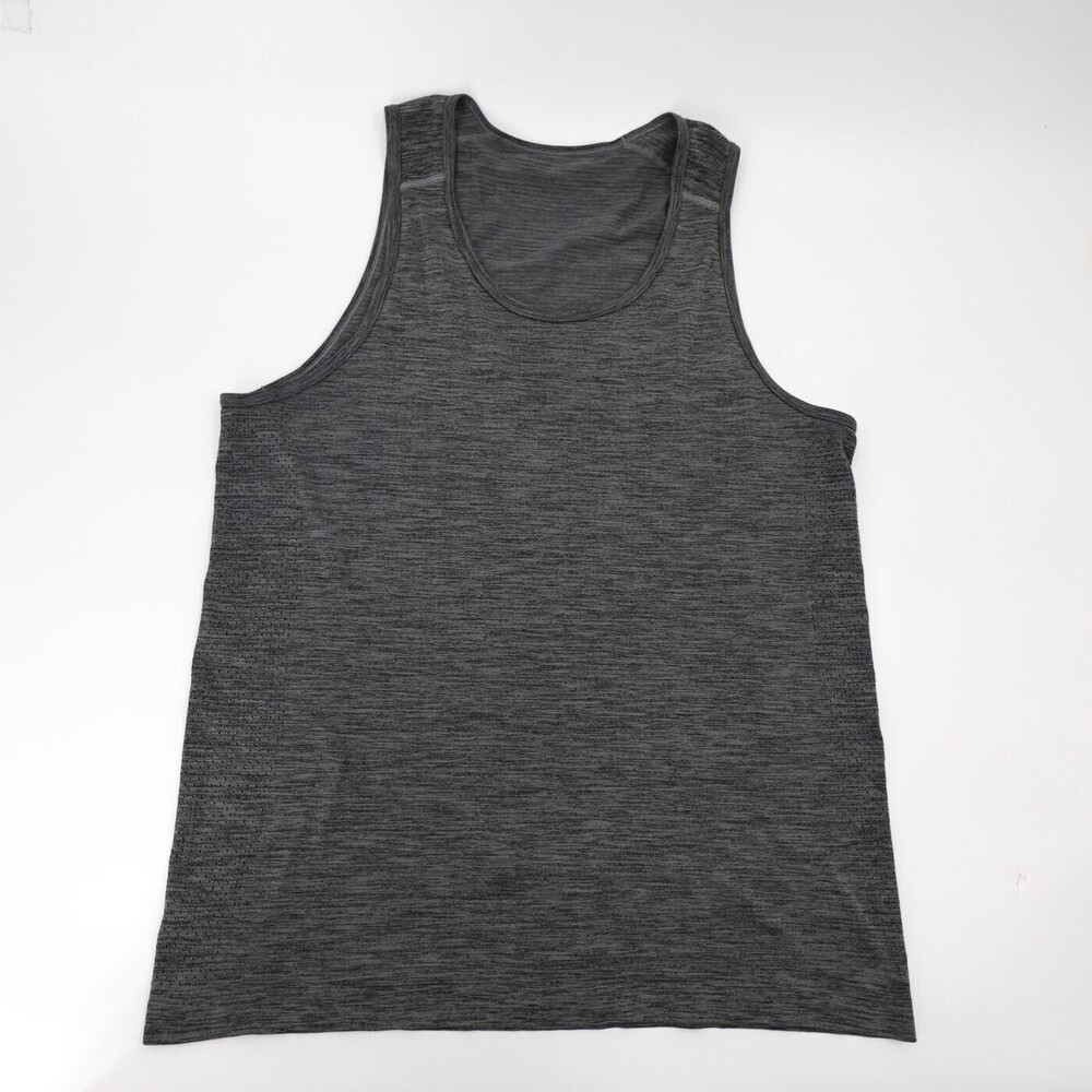 Lululemon Tank Top Mens Medium Gray Sleeveless Athletic Workout Get Sweaty